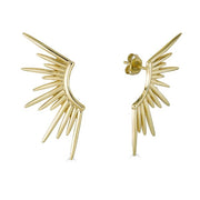 Spike 14K Over Silver Drop Earrings