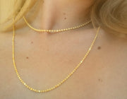 Small Ball 14K Over Silver Chain Necklace