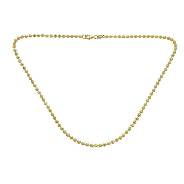 Small Ball 14K Over Silver Chain Necklace